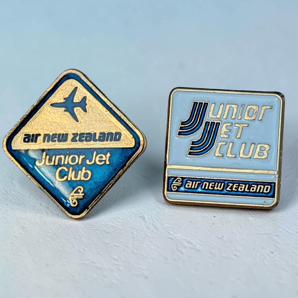 Air New Zealand Junior Jet Club Enamel Pins - Blue & White